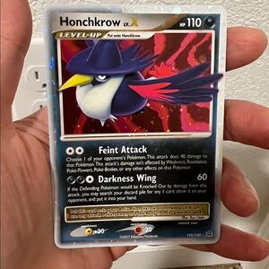 Pokemon Honchkrow LV.X Collectible Card - Blue, Black & Red